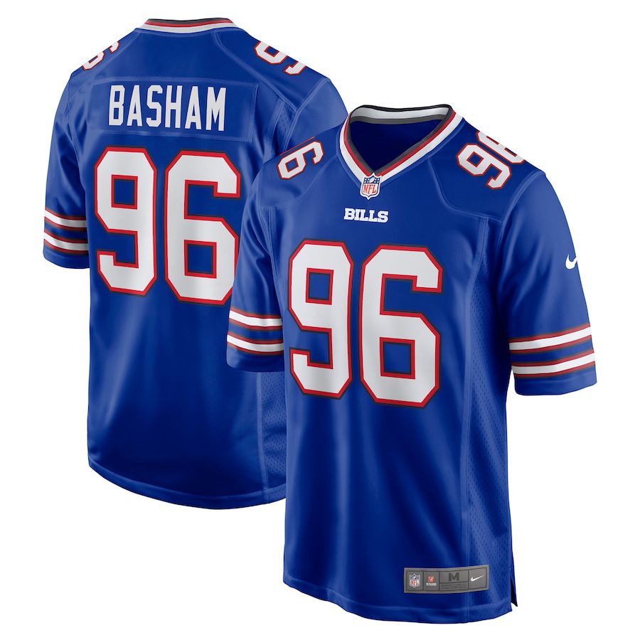 Men Buffalo Bills #96 Boogie Basham Nike Royal Game NFL Jersey